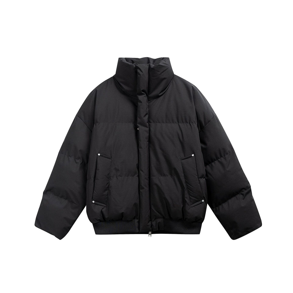 Fleece Lined Hooded Cotton Coat Warm Thick Puffer Jacket