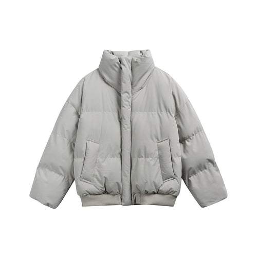 Fleece Lined Hooded Cotton Coat Warm Thick Puffer Jacket