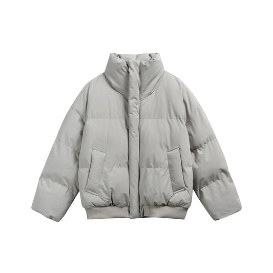 Fleece Lined Hooded Cotton Coat Warm Thick Puffer Jacket