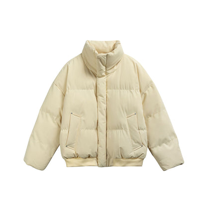 Fleece Lined Hooded Cotton Coat Warm Thick Puffer Jacket